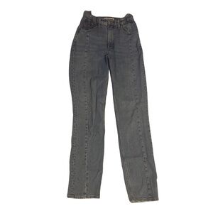 ABERCROMBIE & FITCH CURVE LOVE 90S STRAIGHT ULTRA HIGH RISE HIGH SIDES JEANS